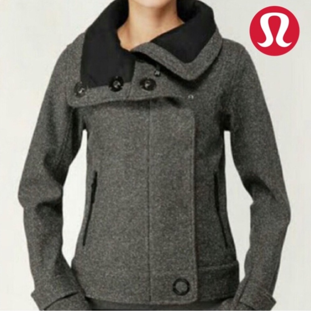 RARE Lululemon Audrey Tweed Bomber Coat Size 12